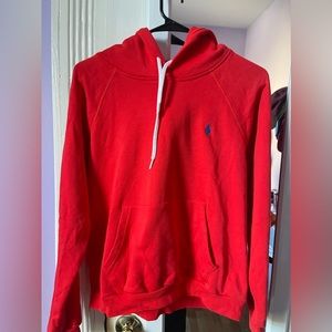 Red polo hoodie